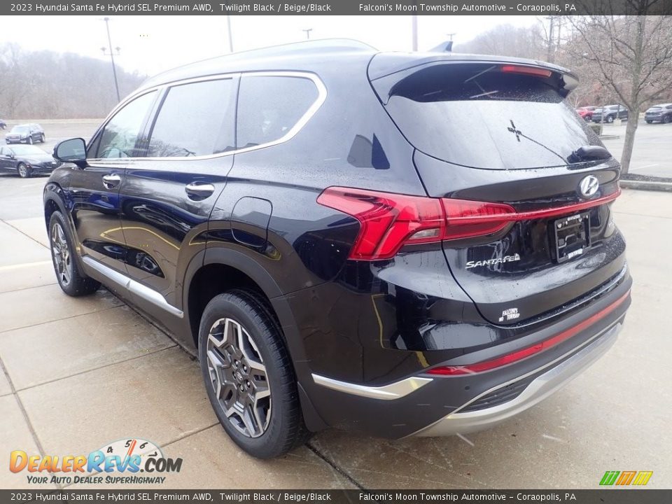 2023 Hyundai Santa Fe Hybrid SEL Premium AWD Twilight Black / Beige/Black Photo #5