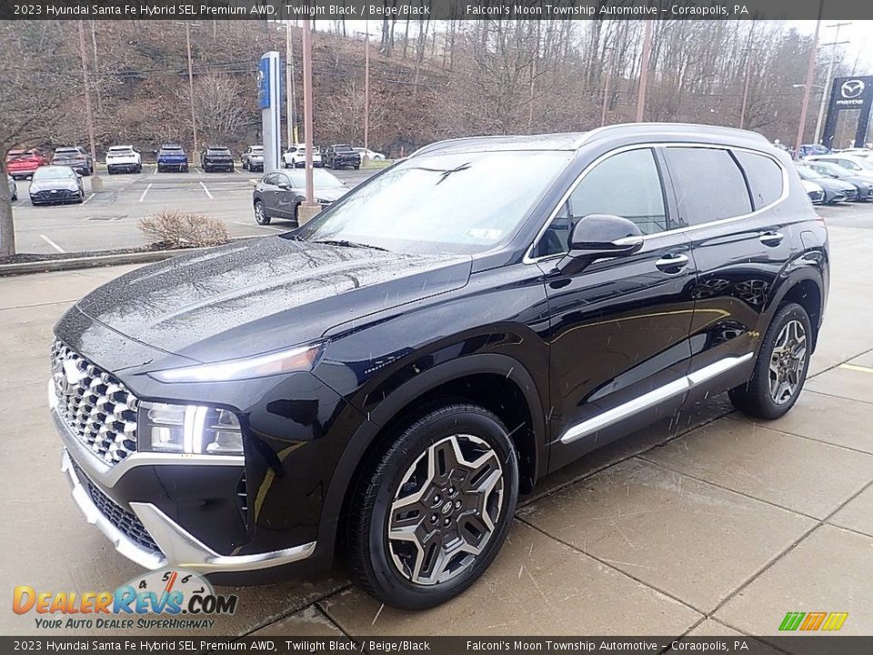 Front 3/4 View of 2023 Hyundai Santa Fe Hybrid SEL Premium AWD Photo #7