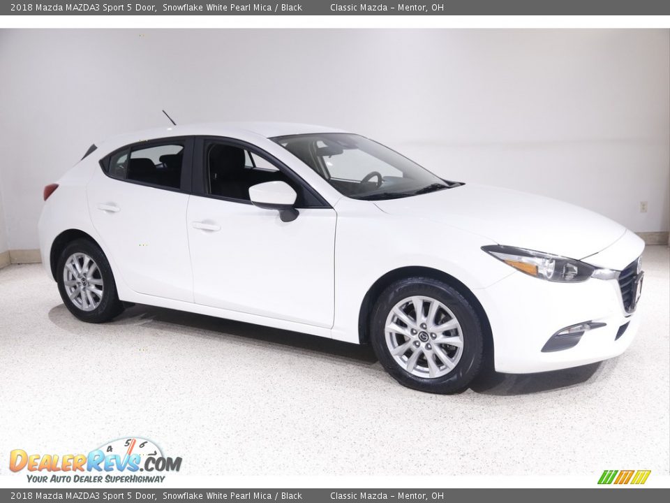 2018 Mazda MAZDA3 Sport 5 Door Snowflake White Pearl Mica / Black Photo #1