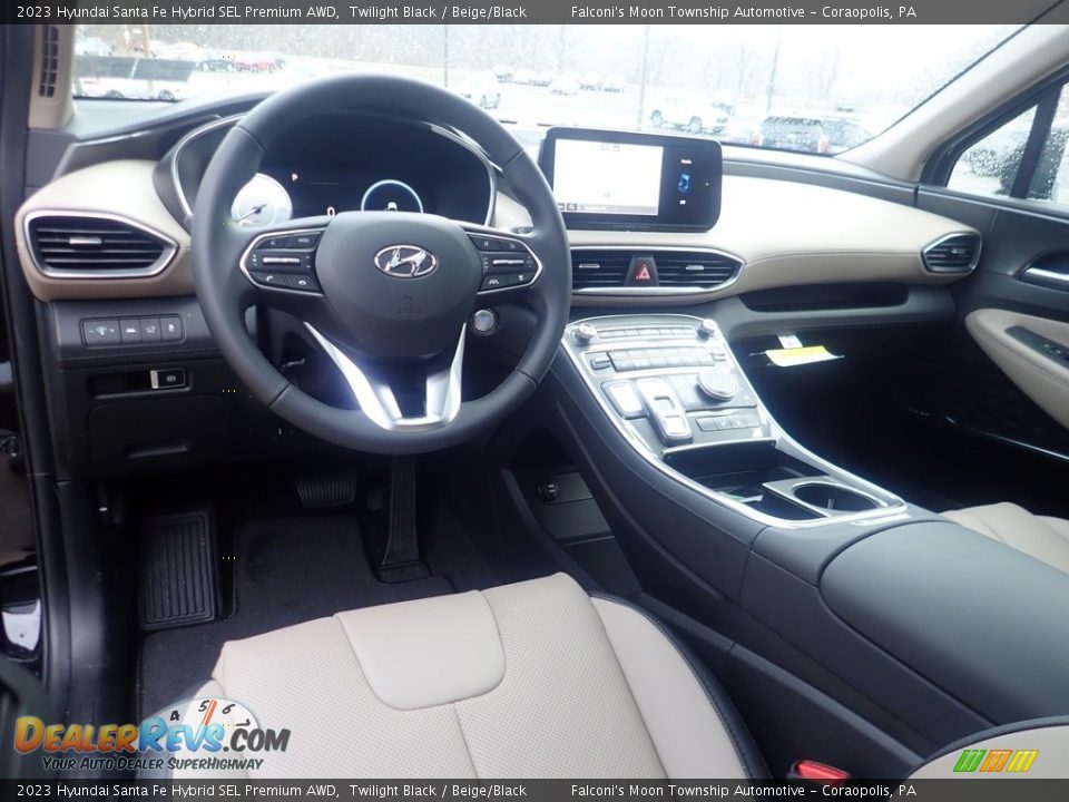 Beige/Black Interior - 2023 Hyundai Santa Fe Hybrid SEL Premium AWD Photo #13