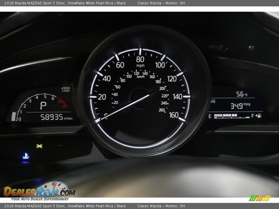 2018 Mazda MAZDA3 Sport 5 Door Snowflake White Pearl Mica / Black Photo #8