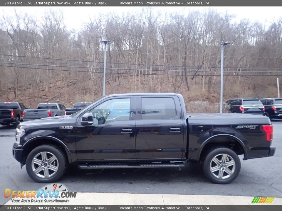 2019 Ford F150 Lariat SuperCrew 4x4 Agate Black / Black Photo #5