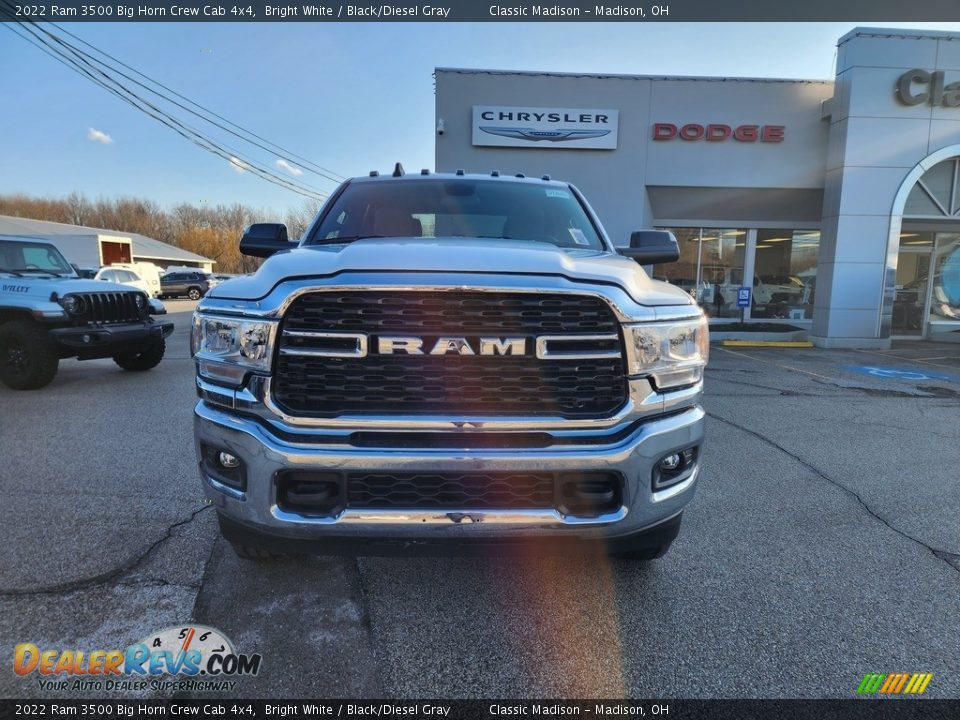 2022 Ram 3500 Big Horn Crew Cab 4x4 Bright White / Black/Diesel Gray Photo #7