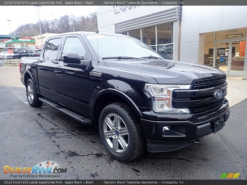 2019 Ford F150 Lariat SuperCrew 4x4 Agate Black / Black Photo #8