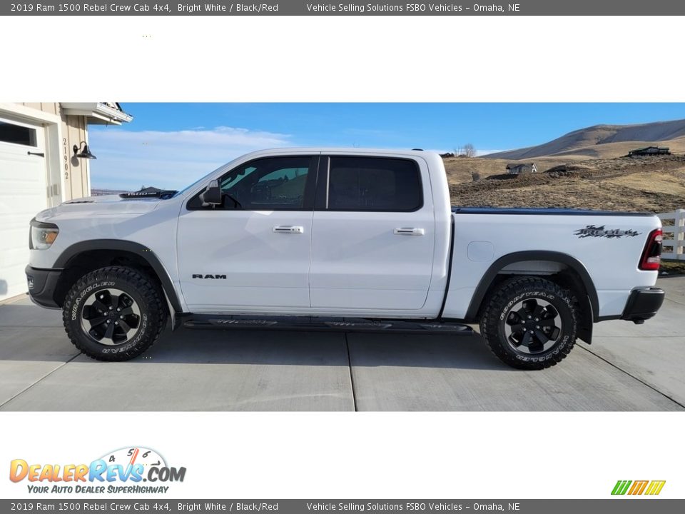 2019 Ram 1500 Rebel Crew Cab 4x4 Bright White / Black/Red Photo #2