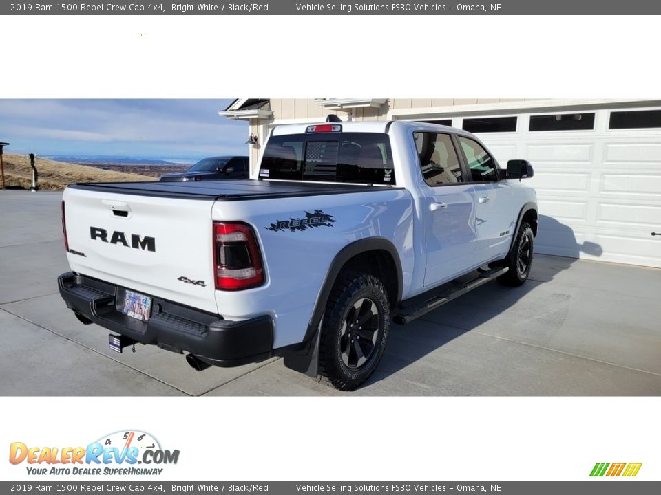 2019 Ram 1500 Rebel Crew Cab 4x4 Bright White / Black/Red Photo #5