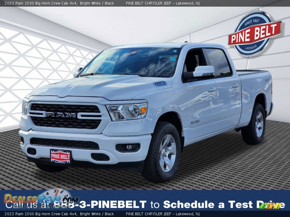 2023 Ram 1500 Big Horn Crew Cab 4x4 Bright White / Black Photo #1