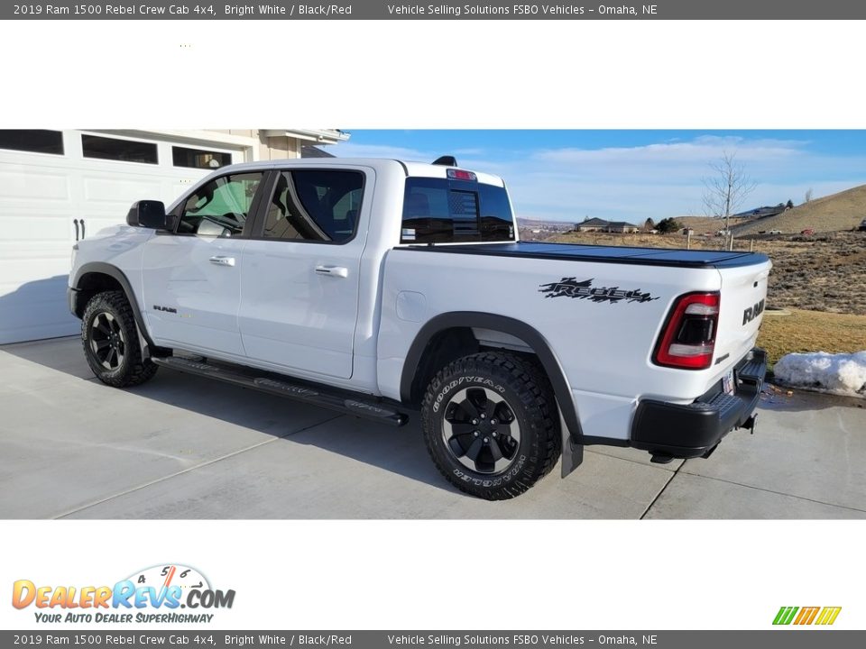 2019 Ram 1500 Rebel Crew Cab 4x4 Bright White / Black/Red Photo #6