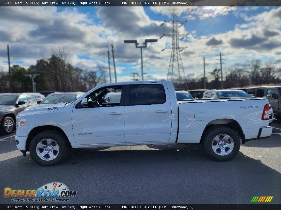 Bright White 2023 Ram 1500 Big Horn Crew Cab 4x4 Photo #3