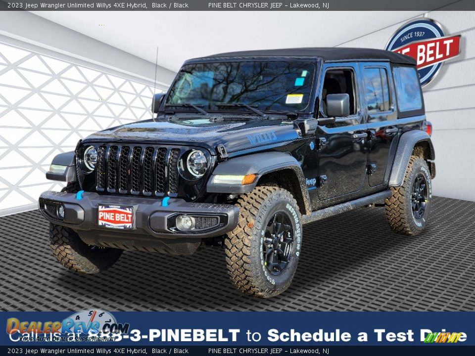 2023 Jeep Wrangler Unlimited Willys 4XE Hybrid Black / Black Photo #1