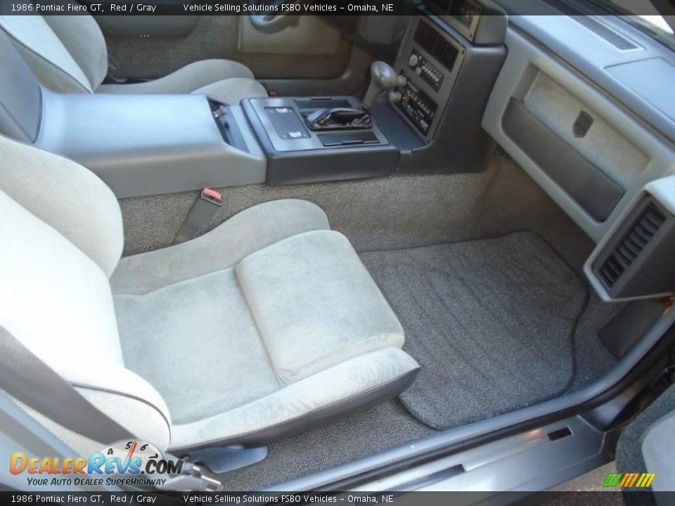 Front Seat of 1986 Pontiac Fiero GT Photo #10