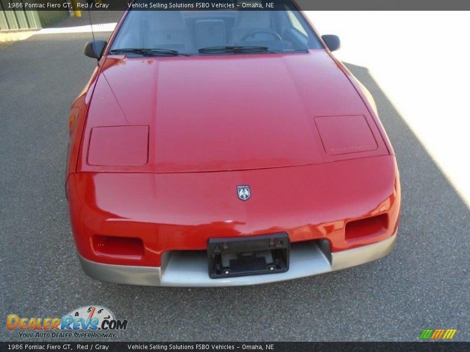 1986 Pontiac Fiero GT Red / Gray Photo #13
