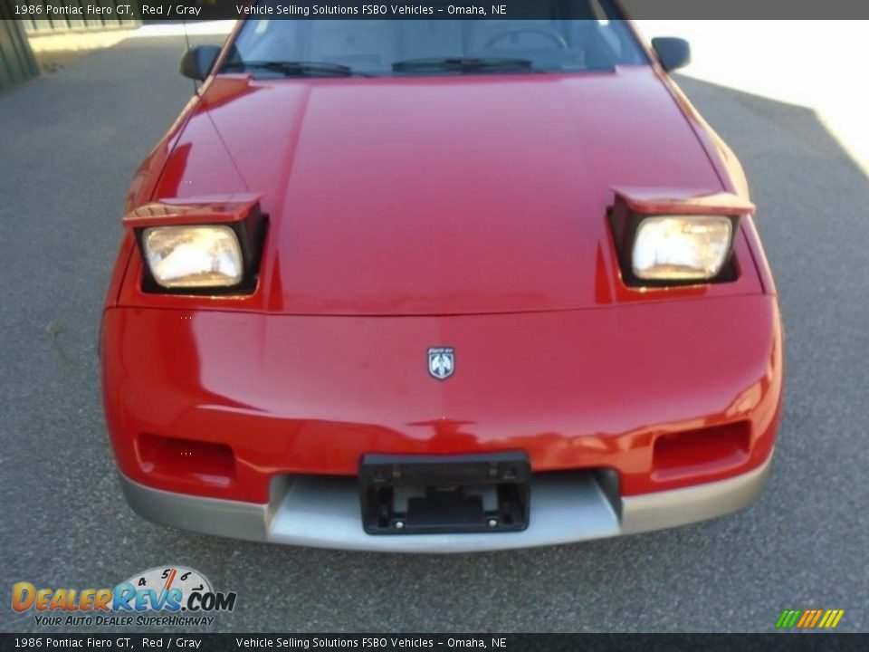 1986 Pontiac Fiero GT Red / Gray Photo #14