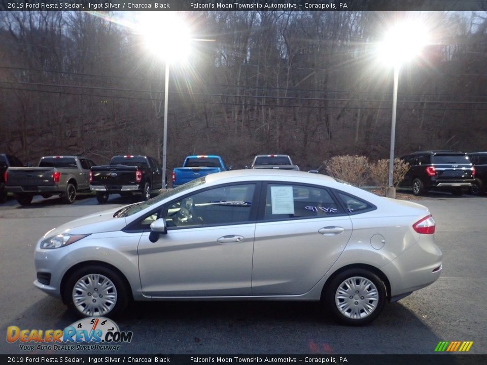 2019 Ford Fiesta S Sedan Ingot Silver / Charcoal Black Photo #6