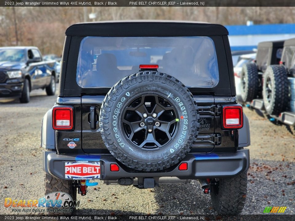 2023 Jeep Wrangler Unlimited Willys 4XE Hybrid Black / Black Photo #6