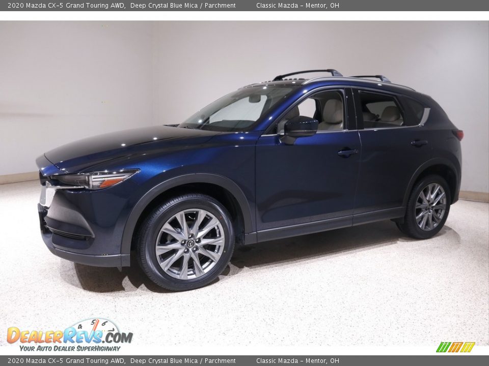 2020 Mazda CX-5 Grand Touring AWD Deep Crystal Blue Mica / Parchment Photo #3