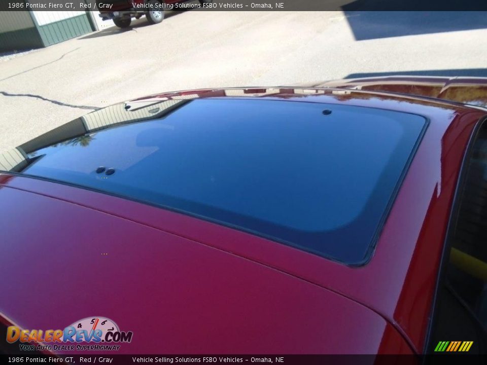 1986 Pontiac Fiero GT Red / Gray Photo #19