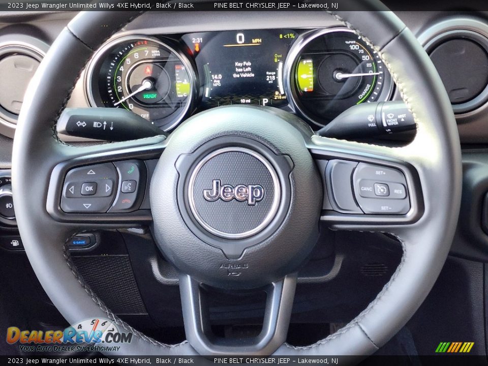 2023 Jeep Wrangler Unlimited Willys 4XE Hybrid Steering Wheel Photo #10