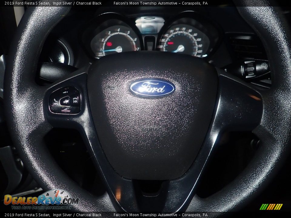 2019 Ford Fiesta S Sedan Ingot Silver / Charcoal Black Photo #22