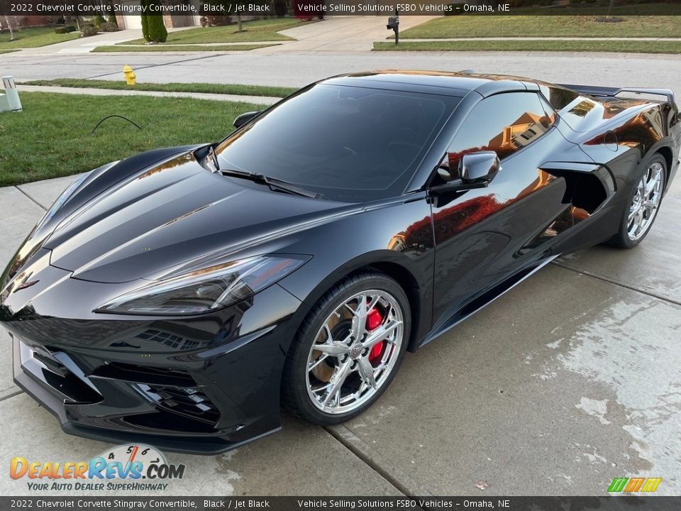 Black 2022 Chevrolet Corvette Stingray Convertible Photo #1