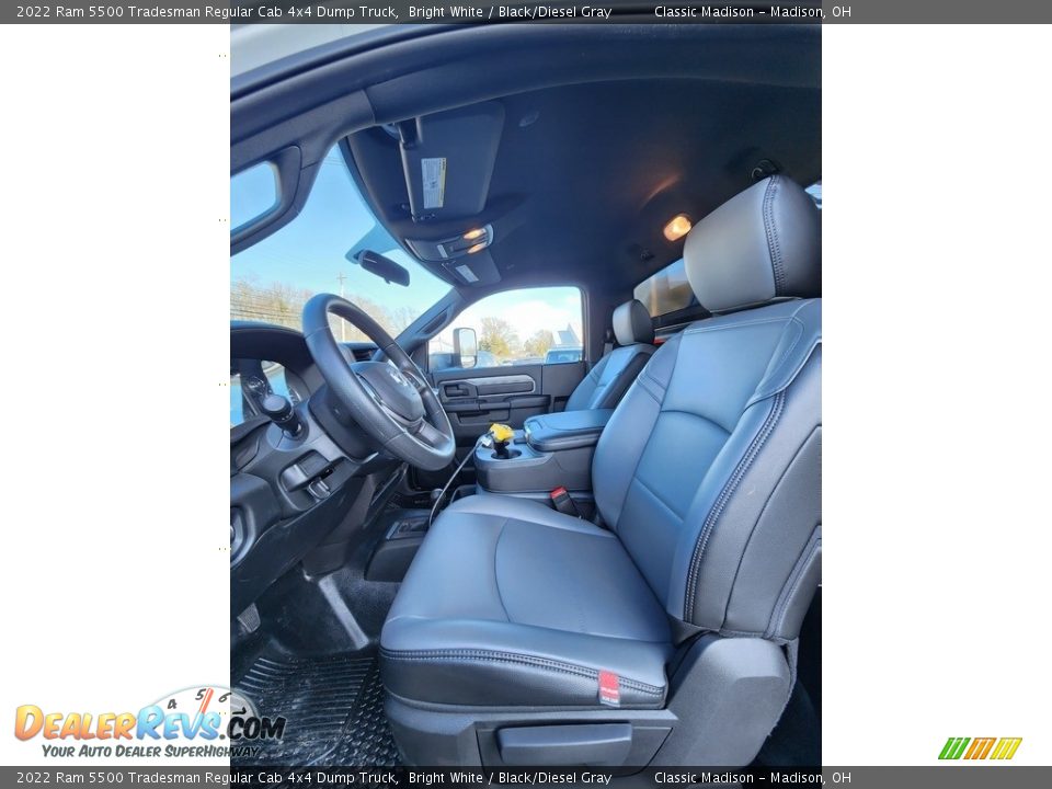 Black/Diesel Gray Interior - 2022 Ram 5500 Tradesman Regular Cab 4x4 Dump Truck Photo #2