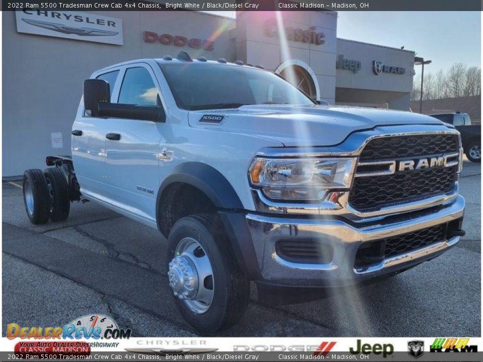 2022 Ram 5500 Tradesman Crew Cab 4x4 Chassis Bright White / Black/Diesel Gray Photo #1
