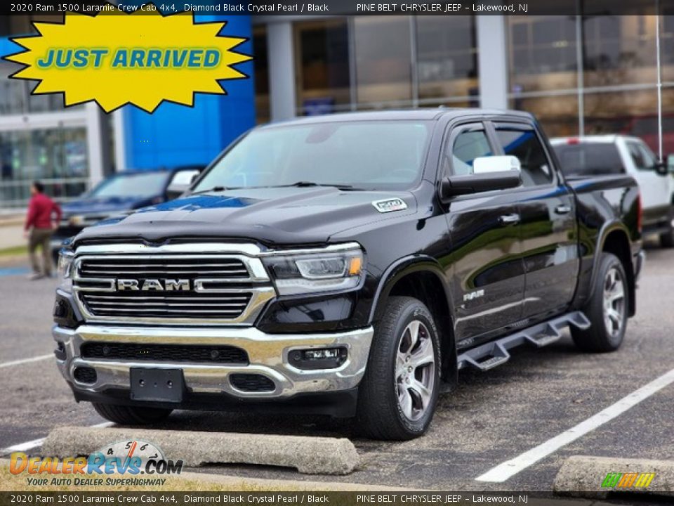 2020 Ram 1500 Laramie Crew Cab 4x4 Diamond Black Crystal Pearl / Black Photo #1