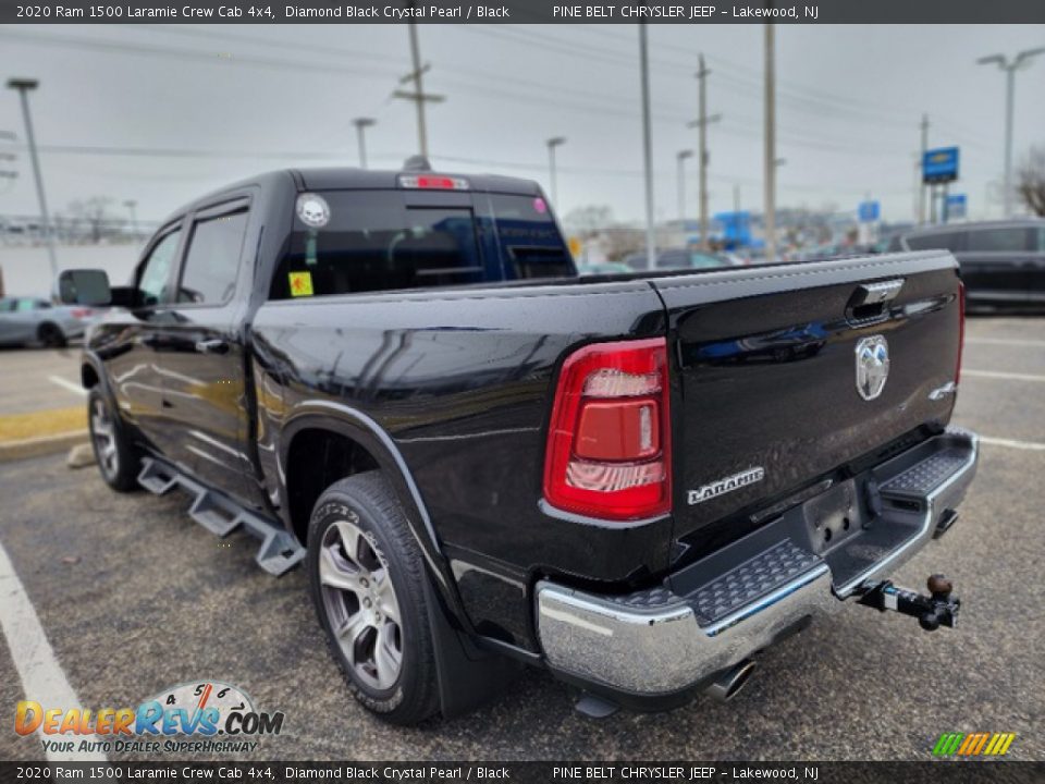 2020 Ram 1500 Laramie Crew Cab 4x4 Diamond Black Crystal Pearl / Black Photo #8