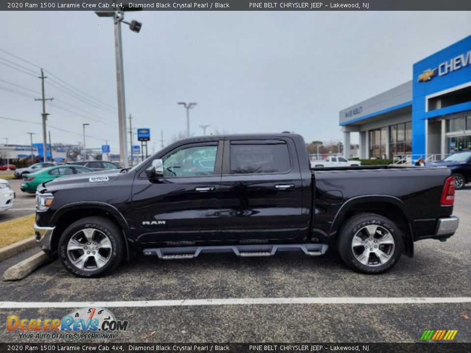 2020 Ram 1500 Laramie Crew Cab 4x4 Diamond Black Crystal Pearl / Black Photo #9