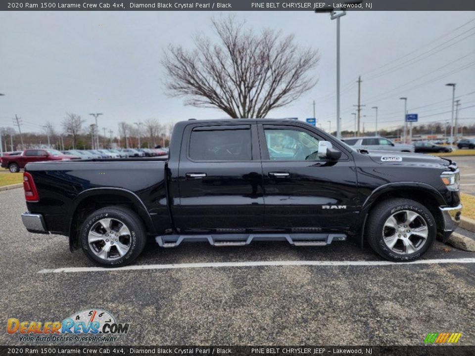 2020 Ram 1500 Laramie Crew Cab 4x4 Diamond Black Crystal Pearl / Black Photo #10