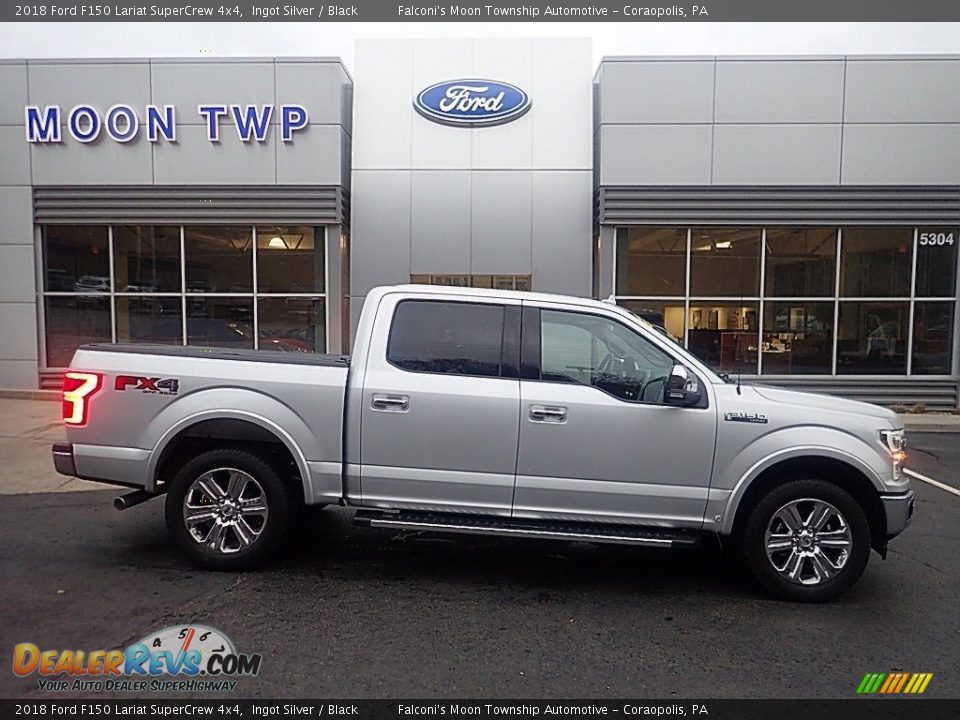 2018 Ford F150 Lariat SuperCrew 4x4 Ingot Silver / Black Photo #1