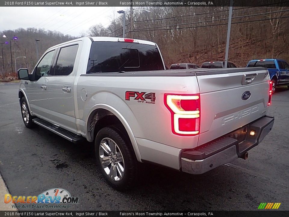 2018 Ford F150 Lariat SuperCrew 4x4 Ingot Silver / Black Photo #5