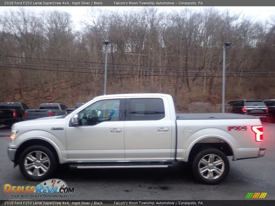 2018 Ford F150 Lariat SuperCrew 4x4 Ingot Silver / Black Photo #6