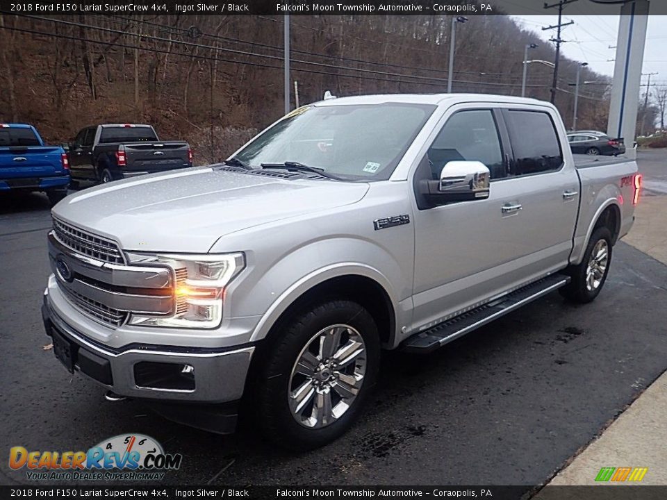 2018 Ford F150 Lariat SuperCrew 4x4 Ingot Silver / Black Photo #7