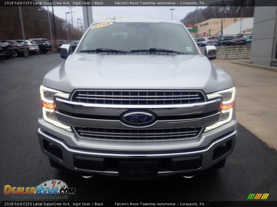 2018 Ford F150 Lariat SuperCrew 4x4 Ingot Silver / Black Photo #8