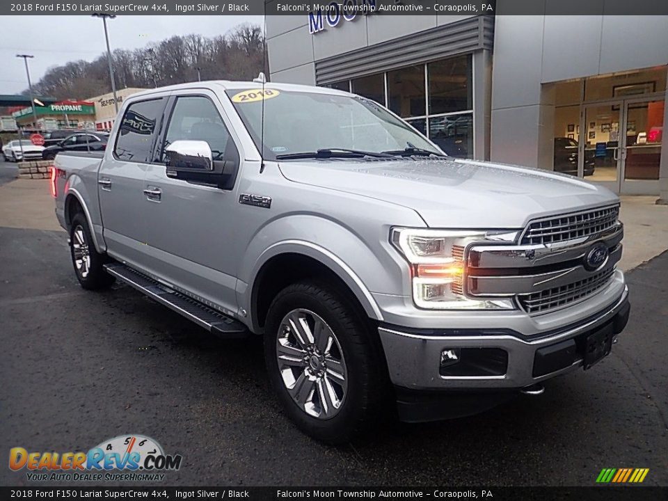 2018 Ford F150 Lariat SuperCrew 4x4 Ingot Silver / Black Photo #9