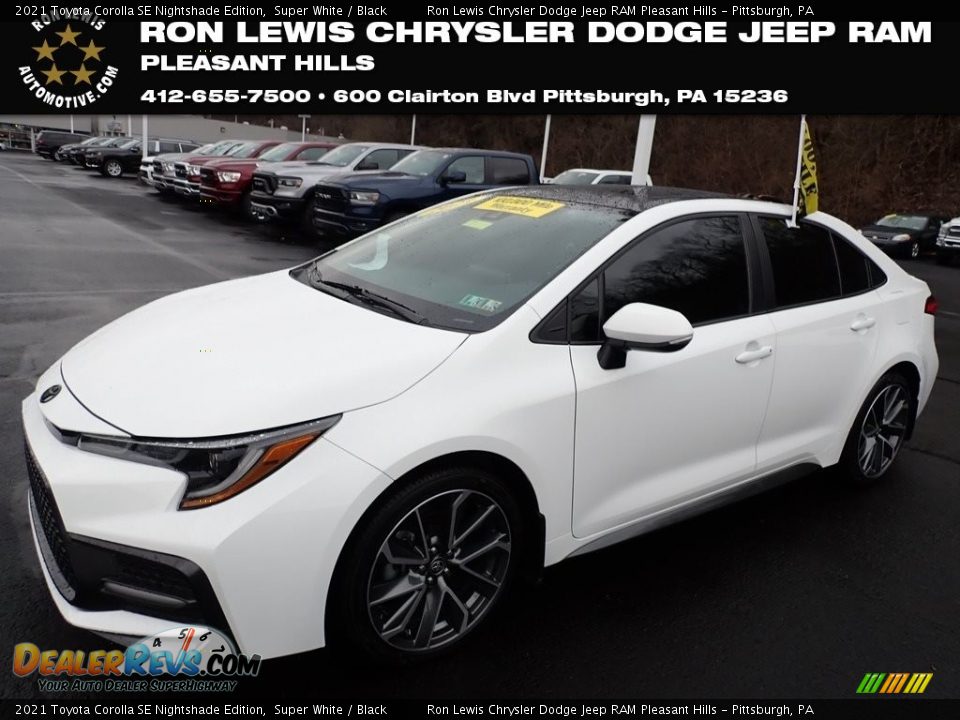 2021 Toyota Corolla SE Nightshade Edition Super White / Black Photo #1