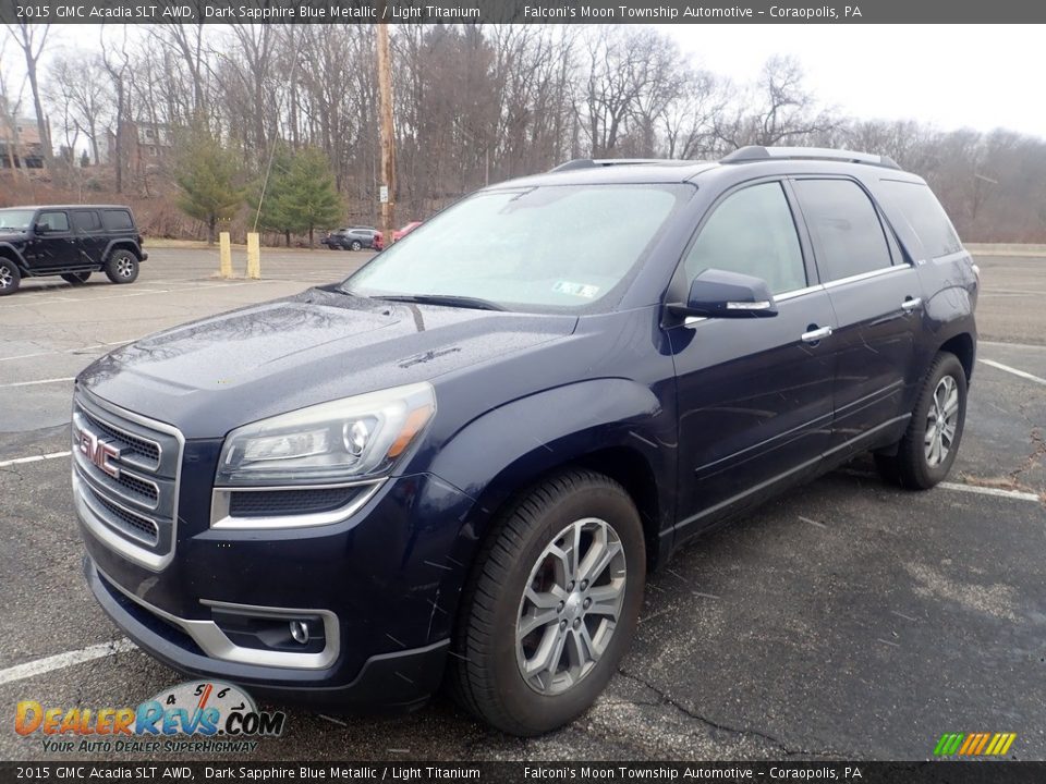 2015 GMC Acadia SLT AWD Dark Sapphire Blue Metallic / Light Titanium Photo #1