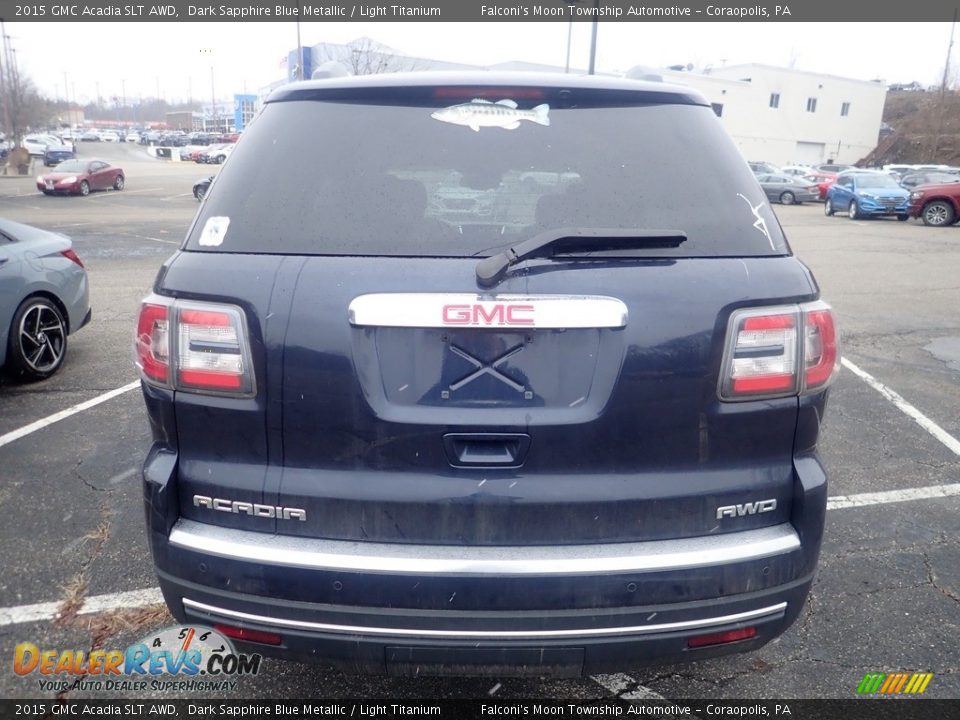 2015 GMC Acadia SLT AWD Dark Sapphire Blue Metallic / Light Titanium Photo #3