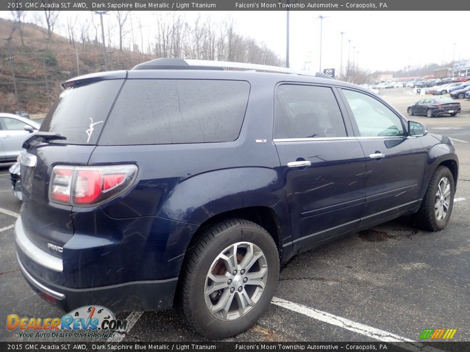 2015 GMC Acadia SLT AWD Dark Sapphire Blue Metallic / Light Titanium Photo #4