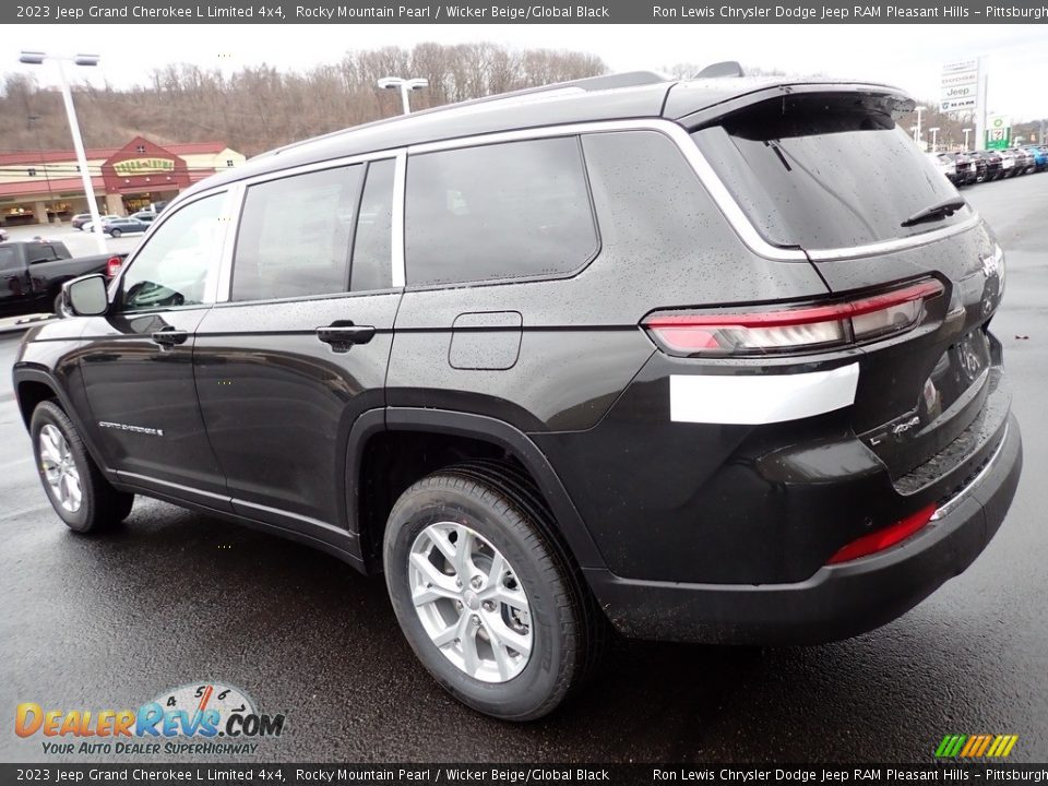 2023 Jeep Grand Cherokee L Limited 4x4 Rocky Mountain Pearl / Wicker Beige/Global Black Photo #3