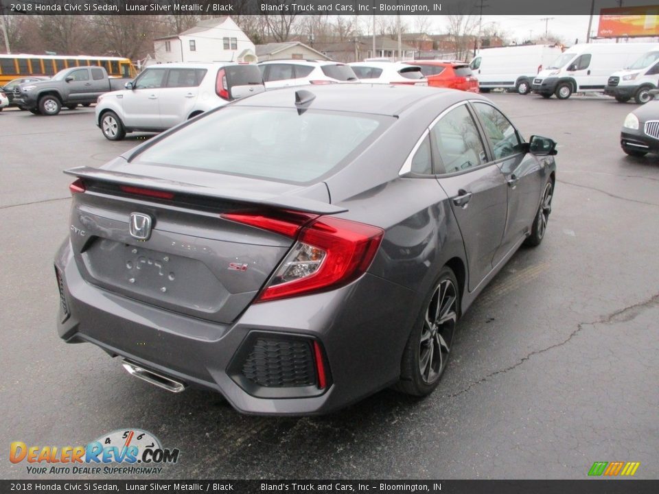 2018 Honda Civic Si Sedan Lunar Silver Metallic / Black Photo #4