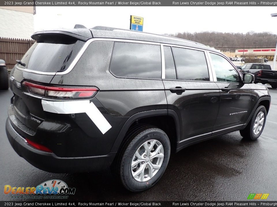 2023 Jeep Grand Cherokee L Limited 4x4 Rocky Mountain Pearl / Wicker Beige/Global Black Photo #6