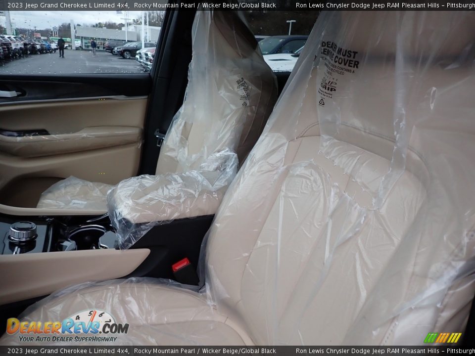 2023 Jeep Grand Cherokee L Limited 4x4 Rocky Mountain Pearl / Wicker Beige/Global Black Photo #11
