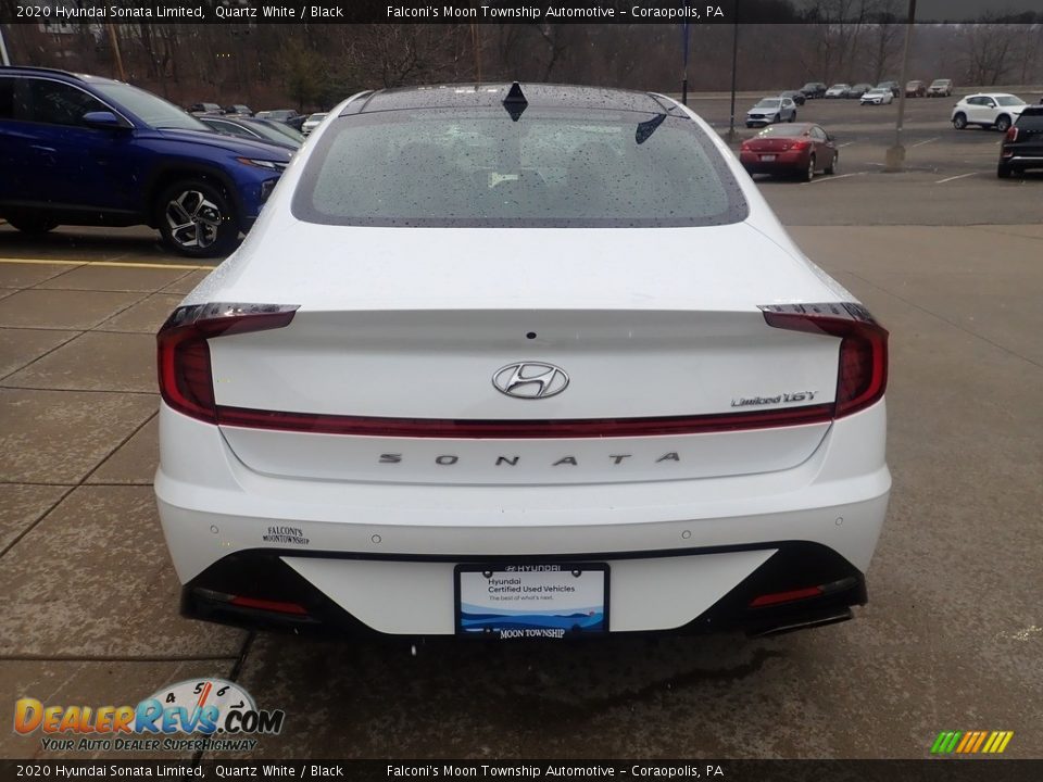 2020 Hyundai Sonata Limited Quartz White / Black Photo #3