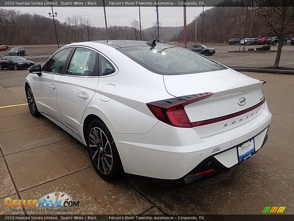 2020 Hyundai Sonata Limited Quartz White / Black Photo #4