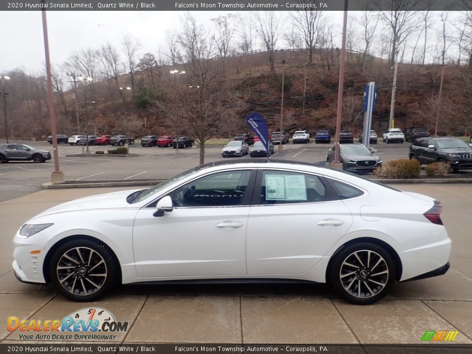 2020 Hyundai Sonata Limited Quartz White / Black Photo #5