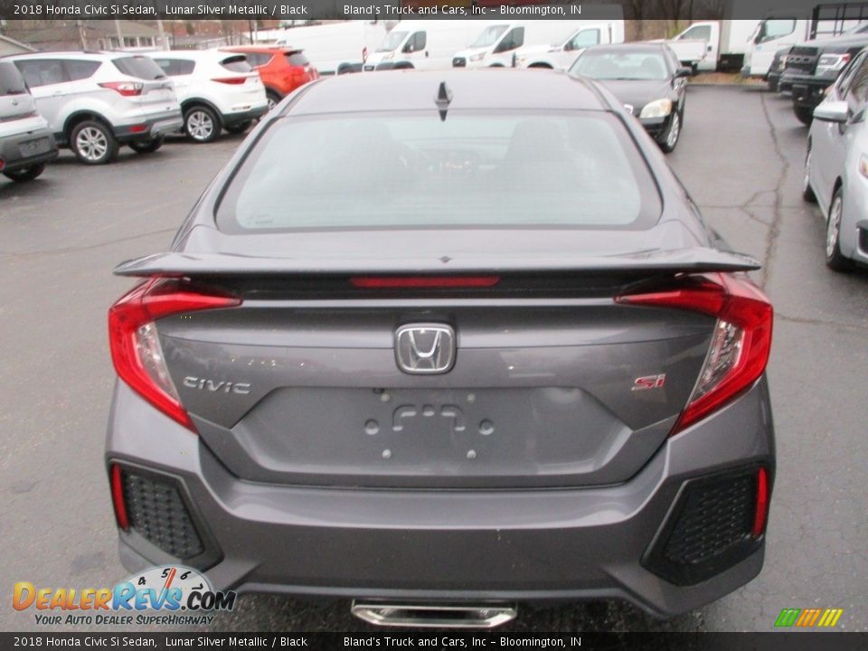 2018 Honda Civic Si Sedan Lunar Silver Metallic / Black Photo #24