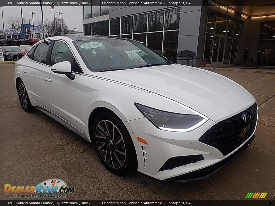 2020 Hyundai Sonata Limited Quartz White / Black Photo #8