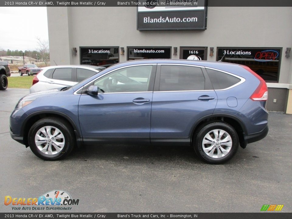 2013 Honda CR-V EX AWD Twilight Blue Metallic / Gray Photo #1